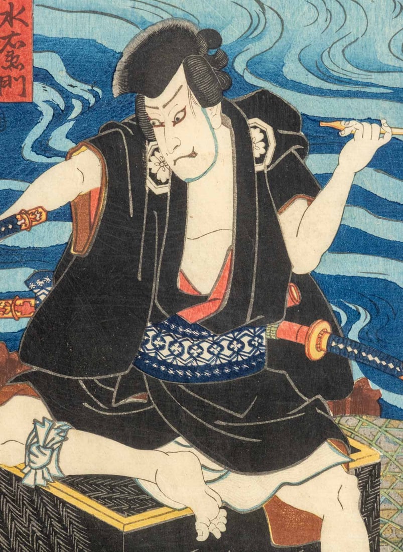 Utagawa Kunisada Kabuki Actors Diptych Woodblock - 6