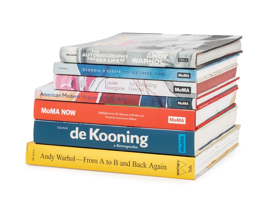 Books on Contemporary & Modern Art and Artists, 7: Collection of Seven Books on Books on Modern and Contemporary Art and Artists, comprising: "An Unfolding Portrait", Bourgeois, Louise, "MoMA Now Highlights from the Museum of Modern Art", "de Kooning: