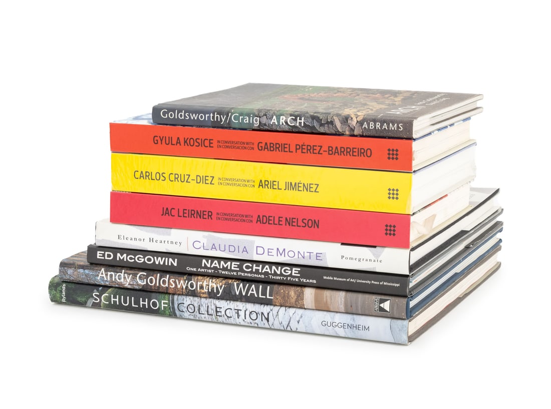 Books on Dimensional Art and Sculpture, 8: Collection of Eight Books on Dimensional Art and Sculpture, comprising: "Arch", Goldsworthy, Andy and David Craig, "Wall", Goldsworthy, Andy, "Hannelore B. and Rudolph B. Schulhof Collection", ed.: Ry