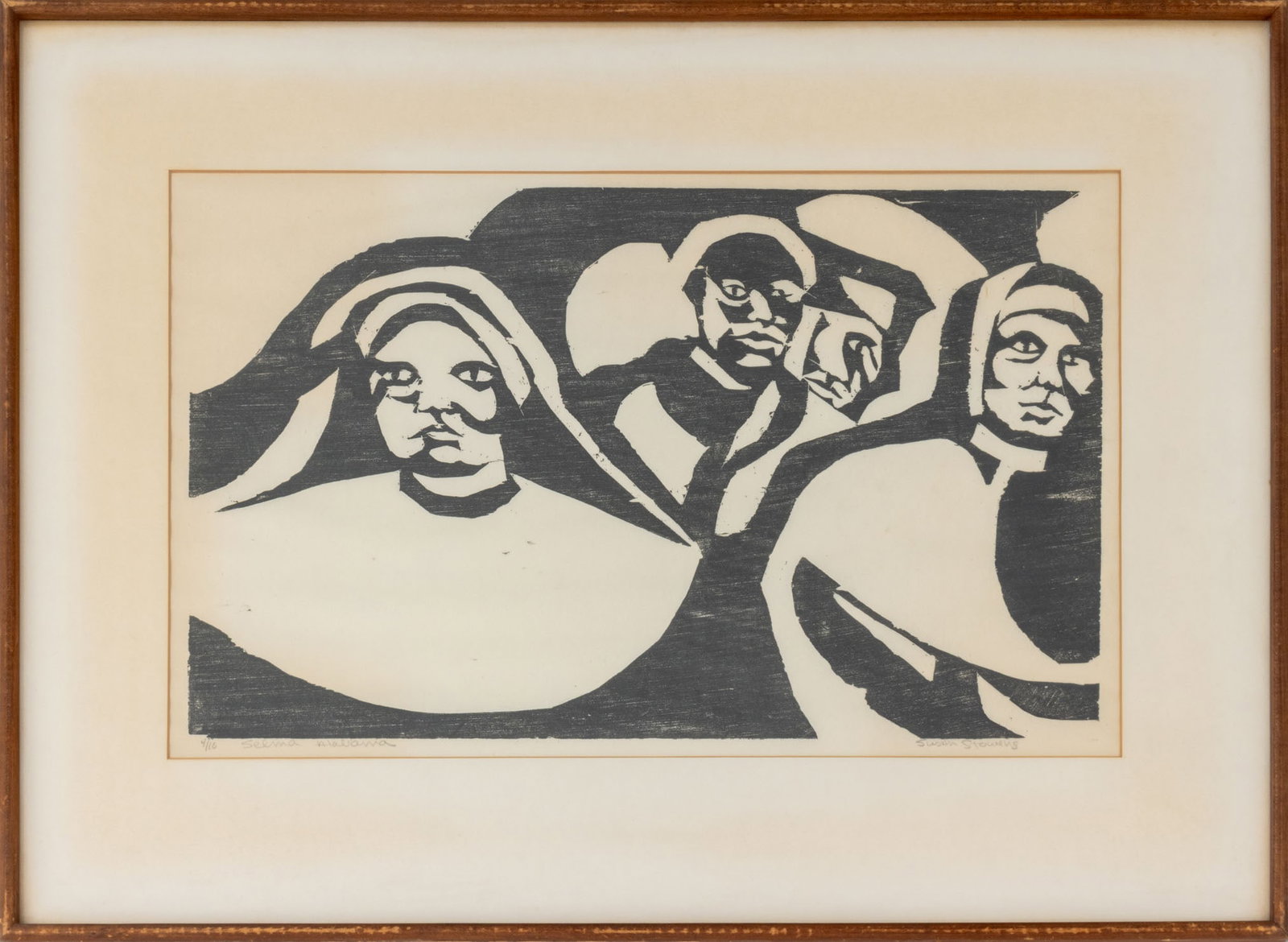 Susan Stevens "Selma Alabama" Linocut (1 of 9)