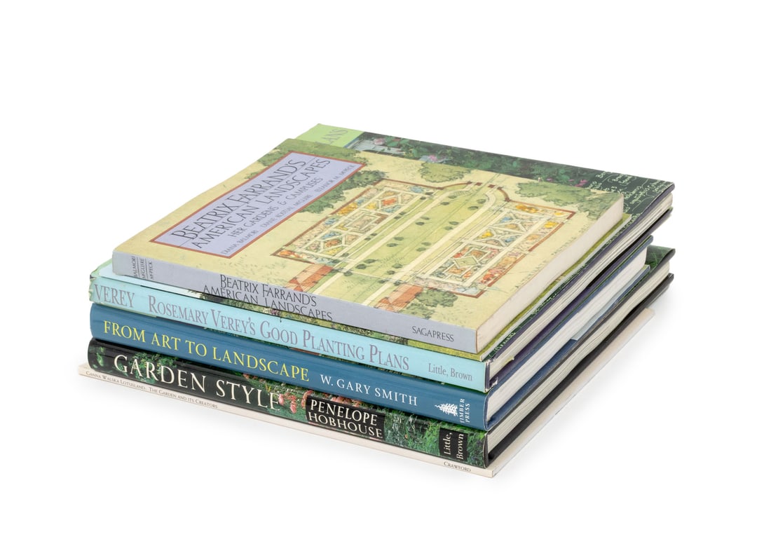 Books on Garden Planning and Design, 6: Collection of Six Books on Garden Planning and Design, comprising: "Ganna Walska Lotusland: the Garden and its Creators", Crawford, Sharon, "Groundbreakers: Great American Gardens and the Women Who De