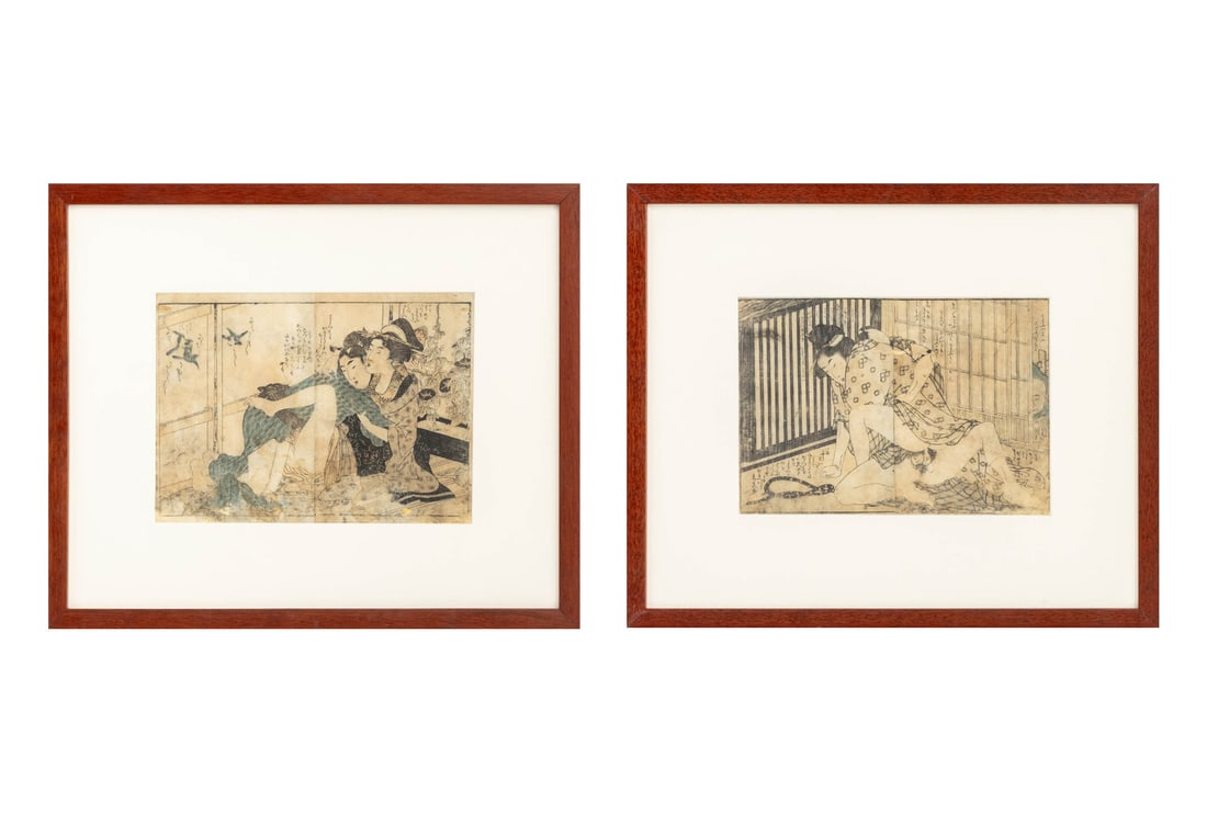 Kitagawa Utamaro Shunga Woodblock Prints, 2 (1 of 10)