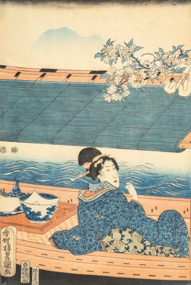 Utagawa Kunisada Bijin-ga Woodblock Prints, 2 - 3