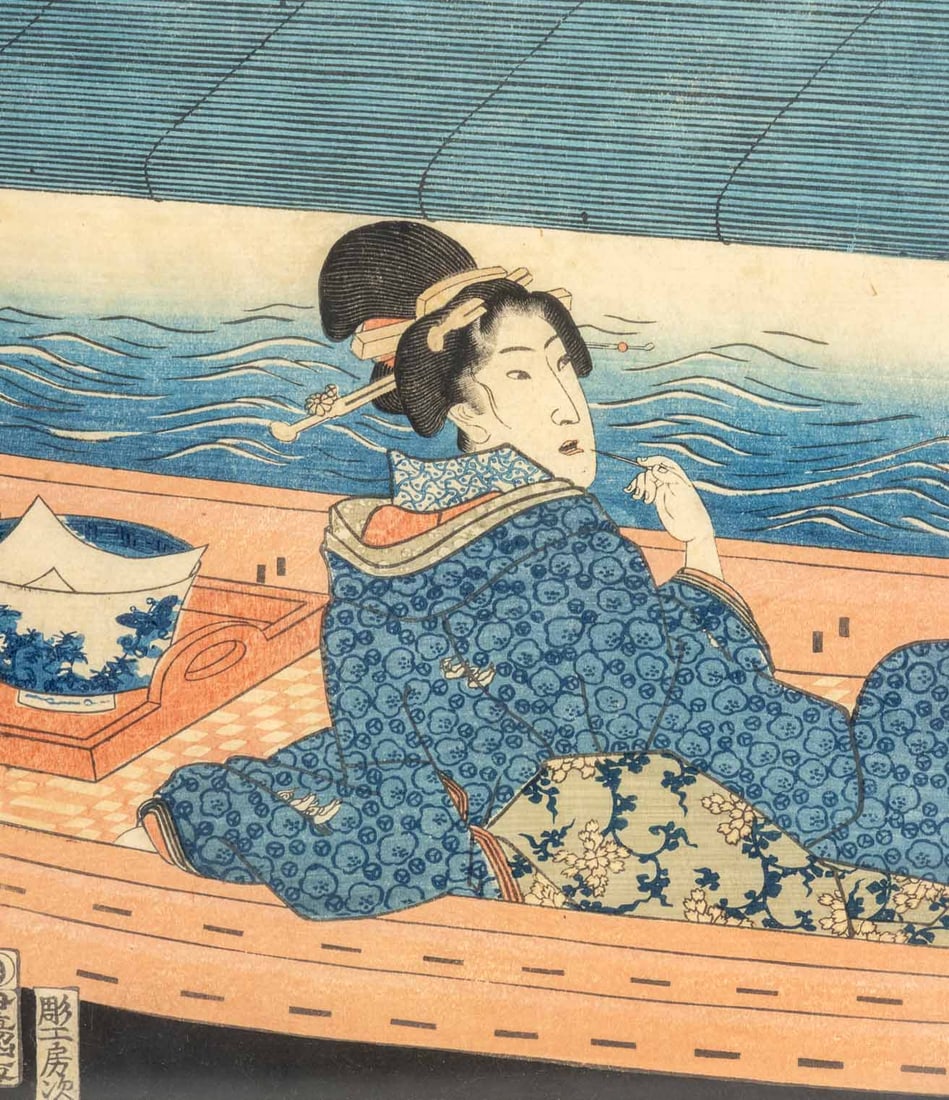Utagawa Kunisada Bijin-ga Woodblock Prints, 2 - 5