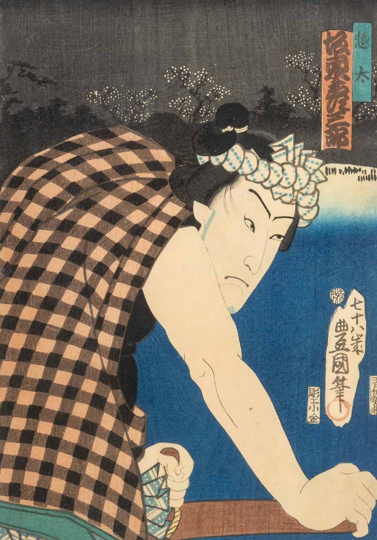 Toyohara Kunichika, Etc. Kabuki Actor Woodblock, 2 - 8