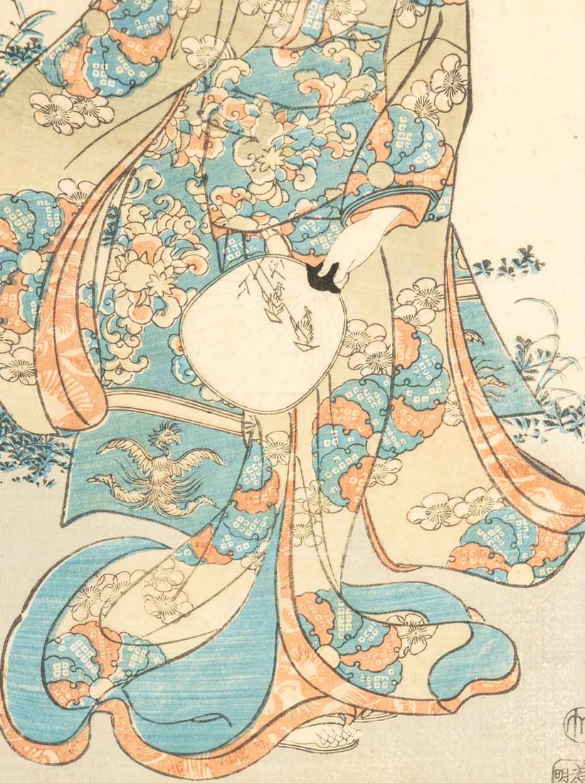 Utagawa Kuniyoshi "Chunagon Yakamochi" Woodblock - 6