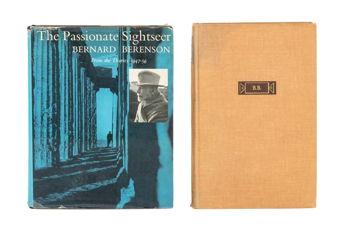 Books from the Diaries of Bernard Berenson, 2: Ed.: Mariano, Nicky, "Sunset and Twilight from the Diaries 1947-1958", New York: Harcourt, Brace & World, 1963, First Edition; and "The Passionate Sightseer from the Diaries 1947-56", New York: Harry 