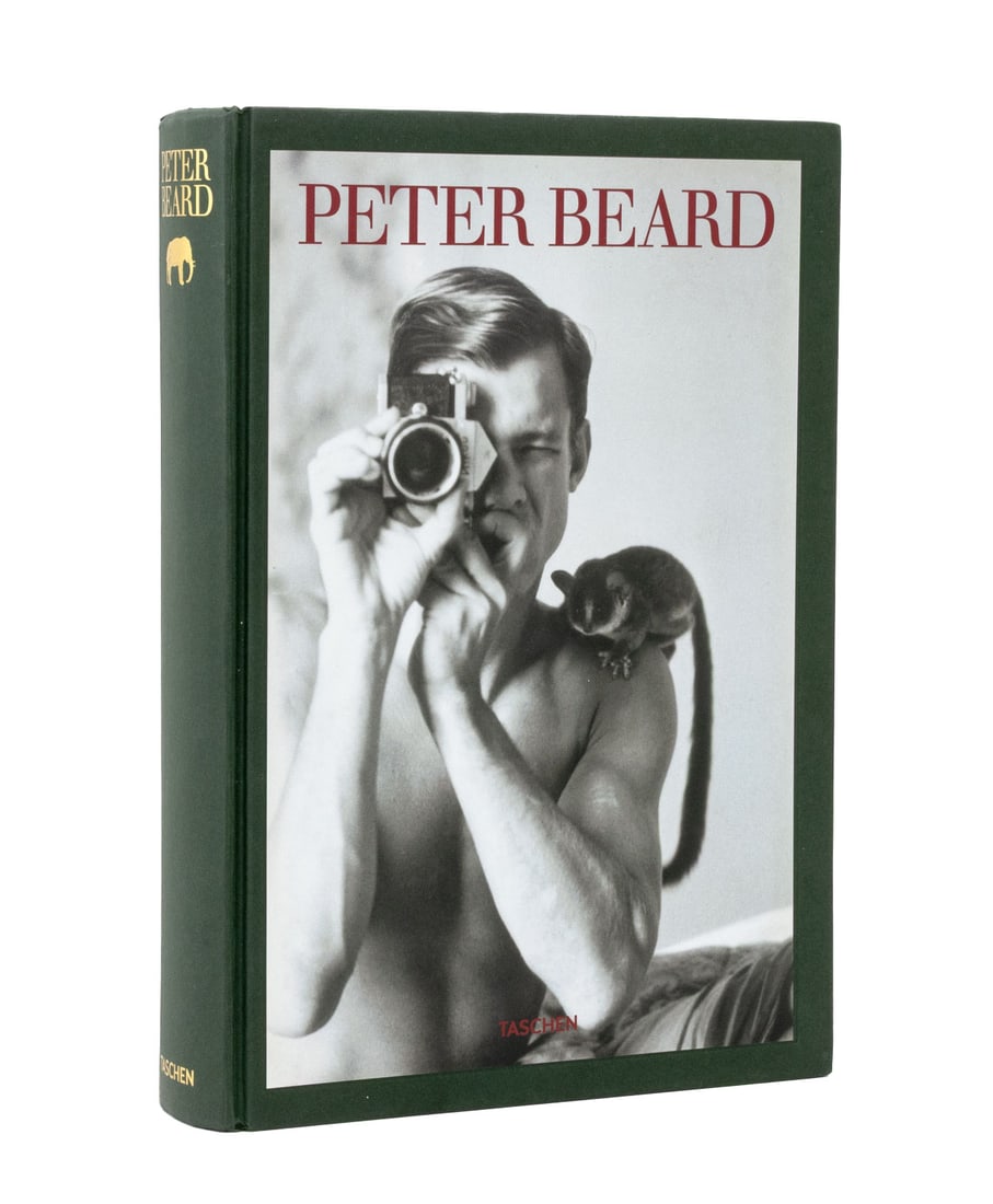 "Peter Beard", 2013: "Peter Beard", Cologne: Taschen, 2013. 13.5" L x 9.5" W x 2.5" D. Provenance: From a New York City Private Collection. Keywords: Art Books, Photography Books, Reading, Library, American artist, Photog