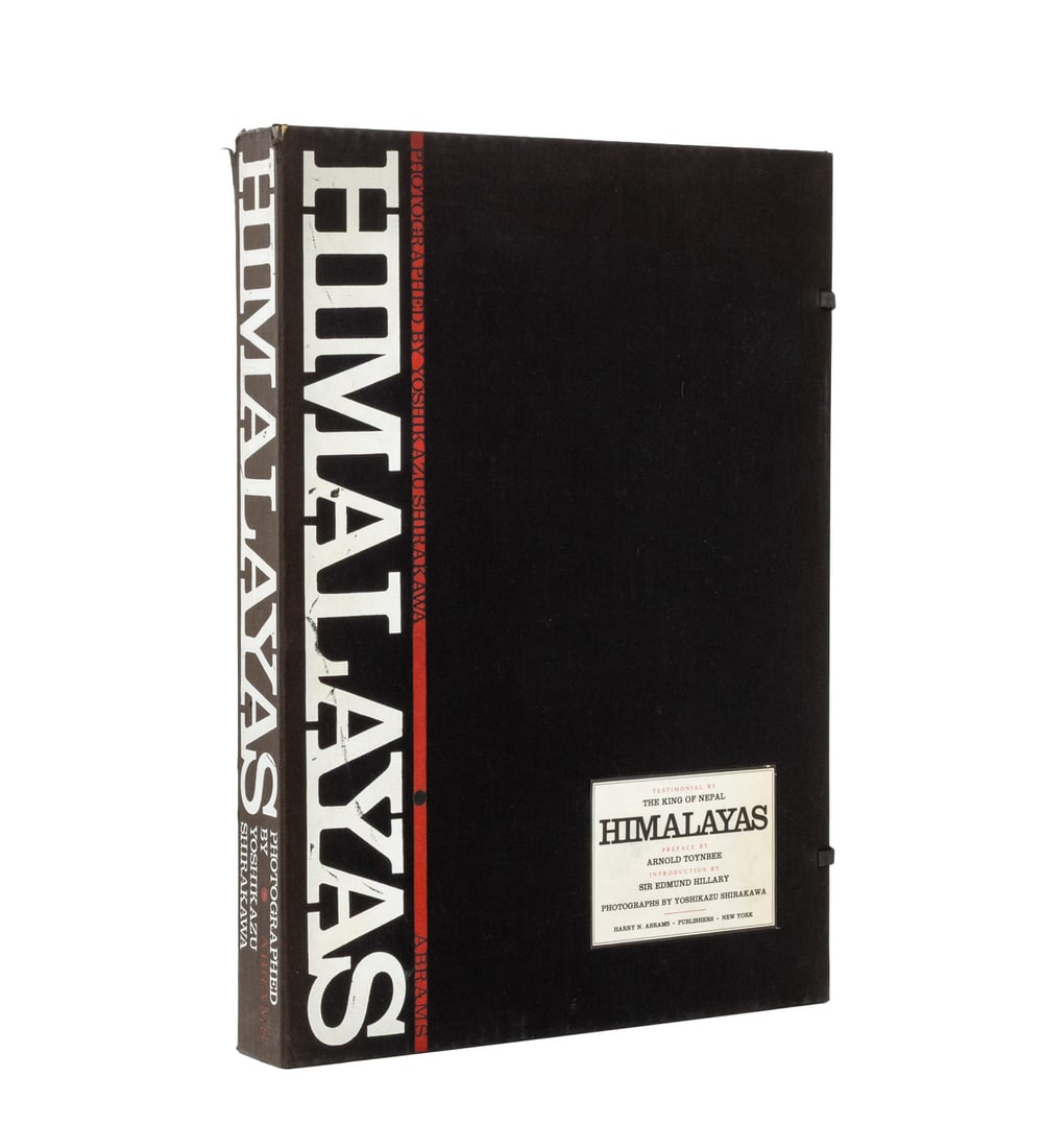 Yoshikazu Shirakawa "Himalayas", 1971: Shirakawa, Yoshikazu, Testimonial By Mahendra Bir Bikram Shah Deva, The King of Nepal; Preface by Arnold Toynbee; Introduction by Sir Edmund Hillary; Kyuya Fukuda, "Himalayas", New York: Harry N. Abra