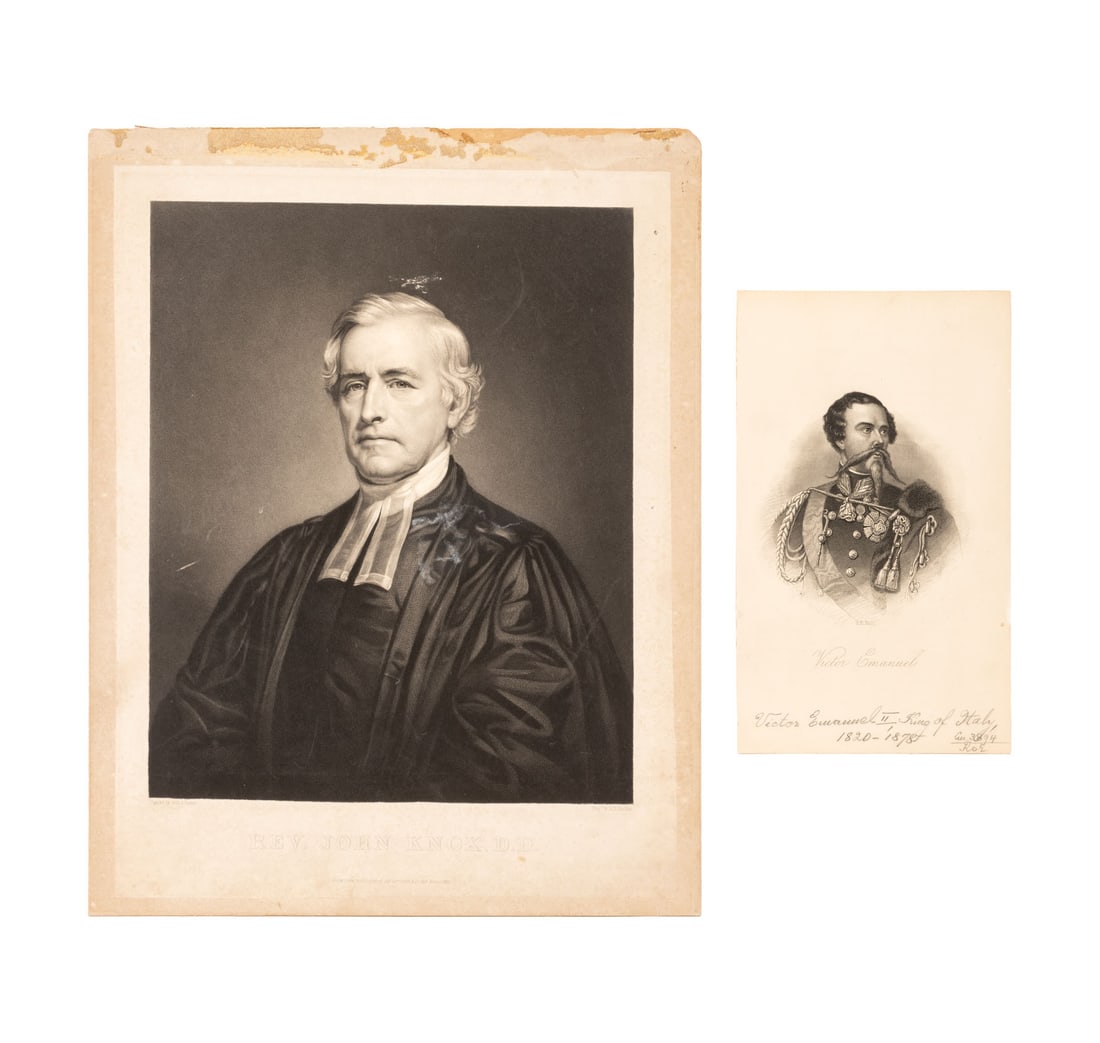 Portraits of Men Engravings, 2: Collection of Two Portraits of Men, Engravings, comprising: after George Augustus Baker (American, 1821-1880) engraved by A. H. Ritchie "Rev. John Knox D. D.", and Henry Bryan Hall (English, 1808-1884