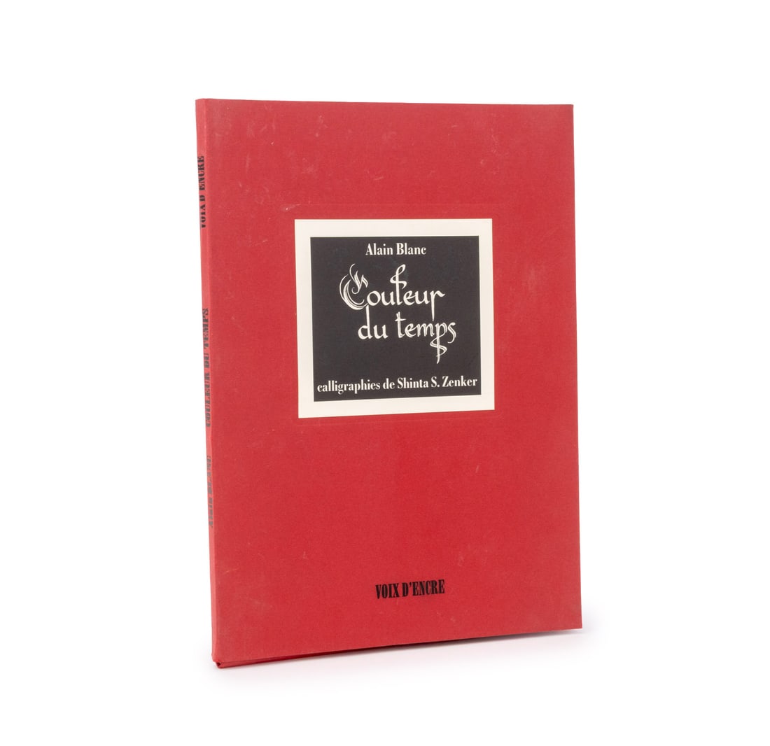 Alain Blanc "Couleur du Temps", 1995: Blanc, Alain, illus.: Zenker, Shinta S., "Coleur du Temps", N.p: Voix D' Encre,1995, limited edition of 300 copies. 11.75" L x 8.5" W x 0.5" D. Provenance: From a New York City Collection. Keywords: B
