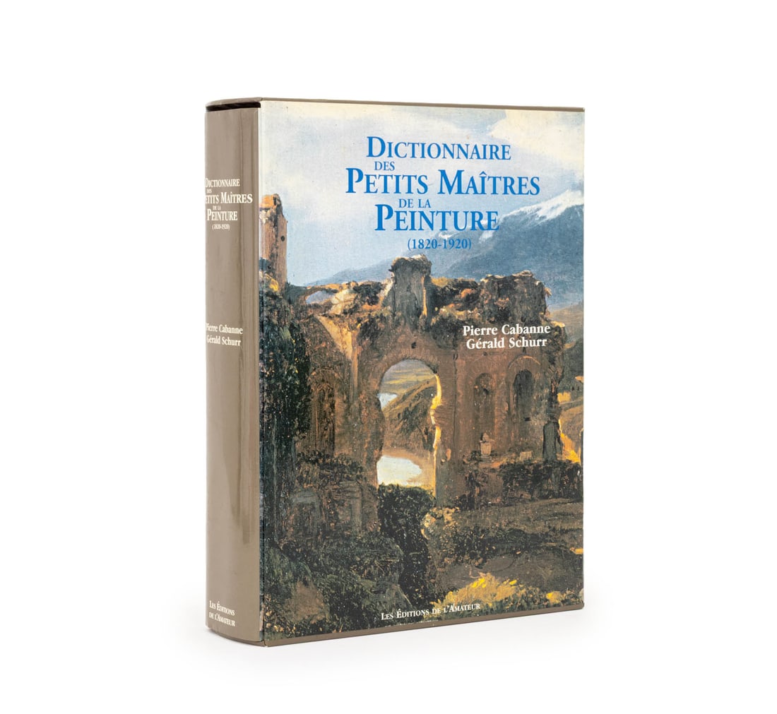 Pierre Cabanne "Dictionnaire des petits maitre...": Cabanne, Pierre and Gerald Schurr, "Dictionnaire des Petits Maitres de la Peinture (1820-1920)", Paris: Les Editions de l' Amateur, 2003. 13" L x 9.75" W x 3" D. Provenance: From a New York City Colle