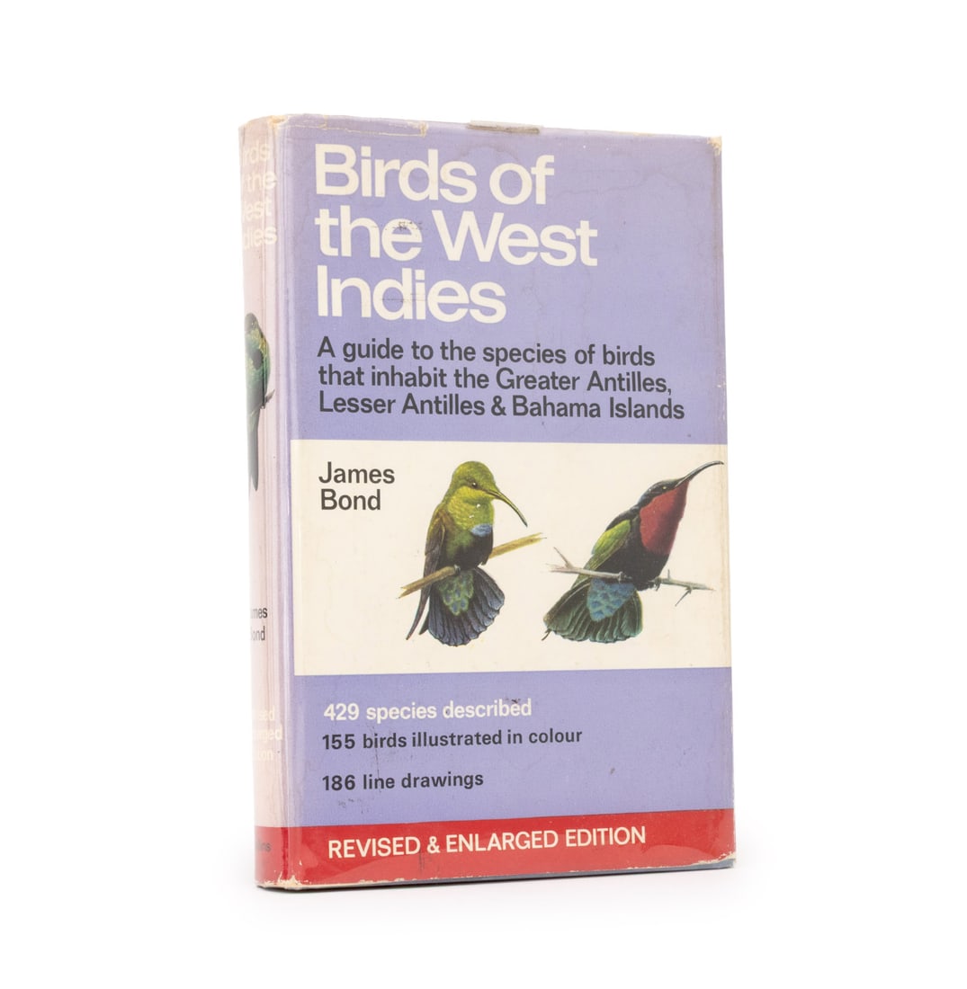James Bond "Birds of the West Indies", 1974: Bond, James, illus.: Poole, Earle L., color illus.: Eckelberry, Don R. and Arthur B. Singer, "Birds of the West Indies", London: Collins, 1974. 8" L x 5.25" W x 1" D. Provenance: From a New York City 