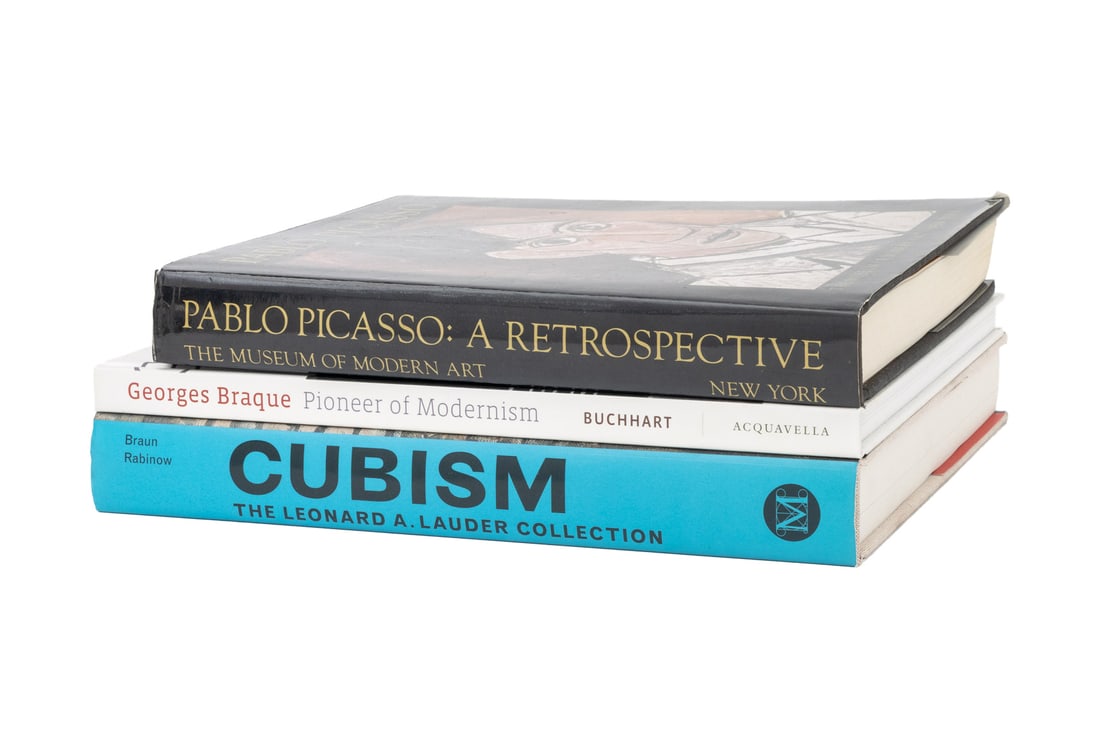 Books on the Founders of Cubism, 3: Collection of Three Books on Cubism, comprising: "Cubism: the Leonard A. Lauder Collection", ed.: Braun, Emily and Rebecca Rabinow, "Georges Braque: Pioneer of Modernism", Buchhart, Dieter, et al., "P
