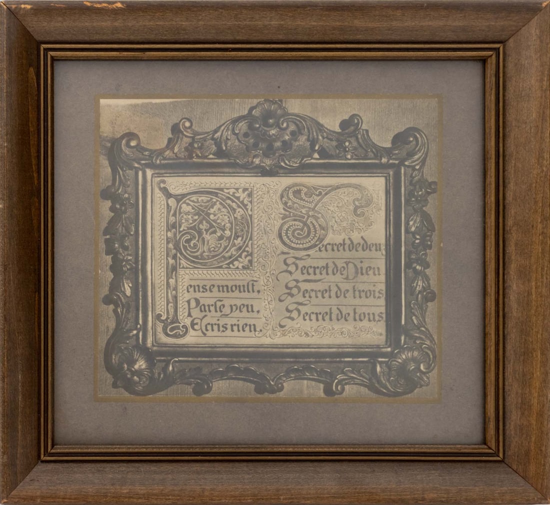 "Pense Moust, Parle Peu, Ecris Rien", 17th C. (1 of 6)