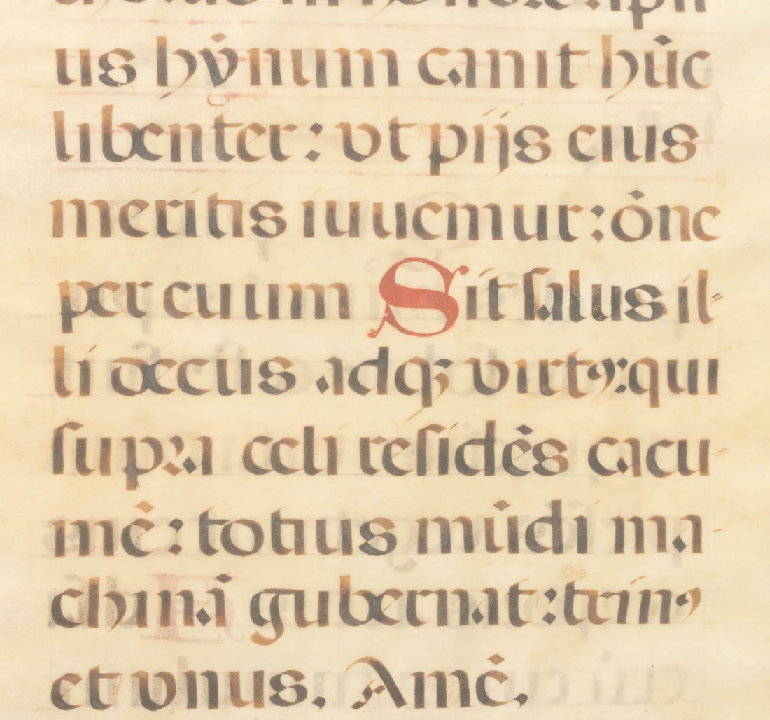 Antiphonal Illuminated Manuscript Leaf, 16th C. - 3