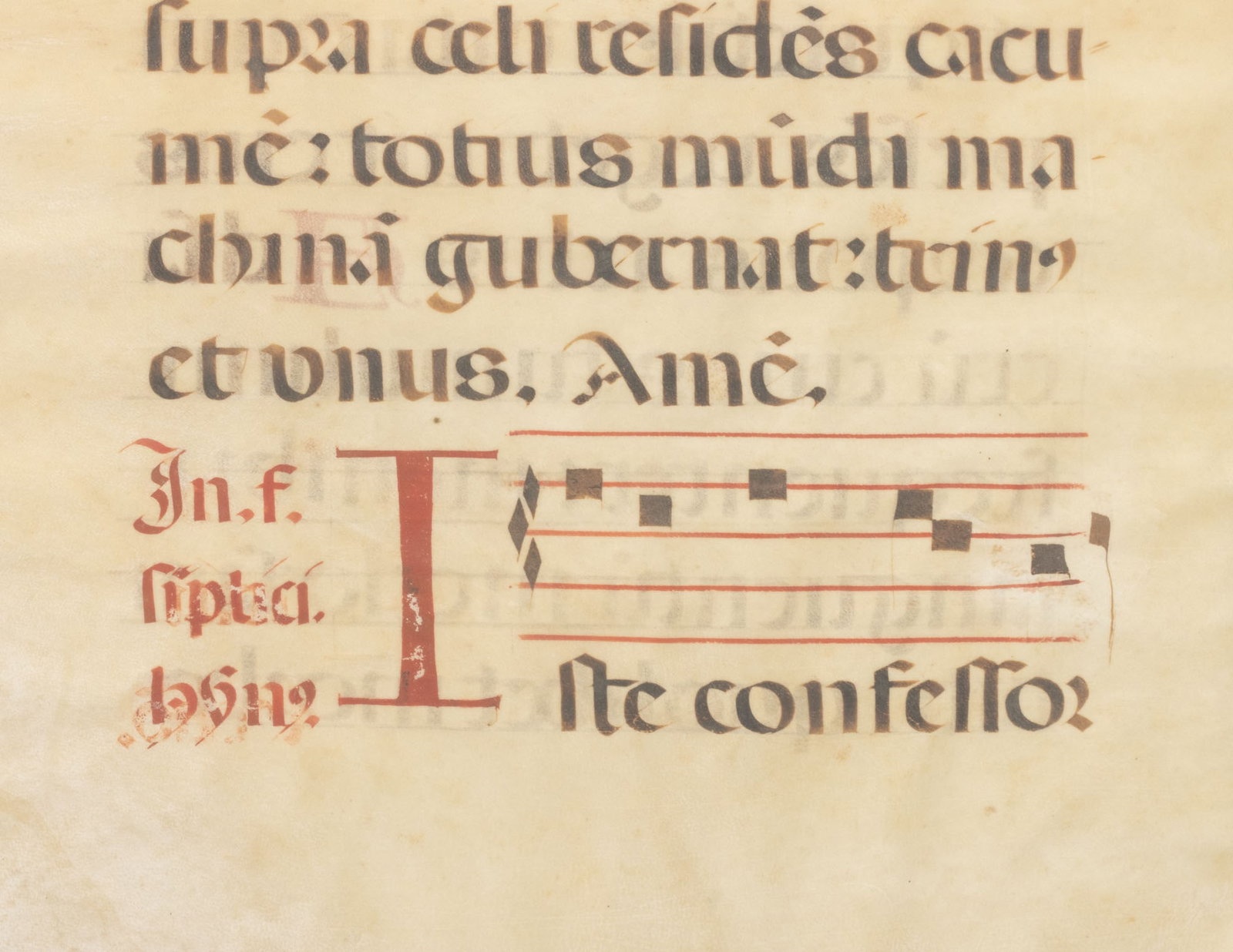 Antiphonal Illuminated Manuscript Leaf, 16th C. - 4