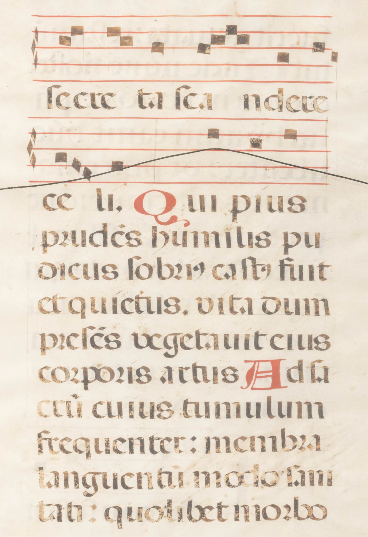 Antiphonal Illuminated Manuscript Leaf, 16th C. - 6