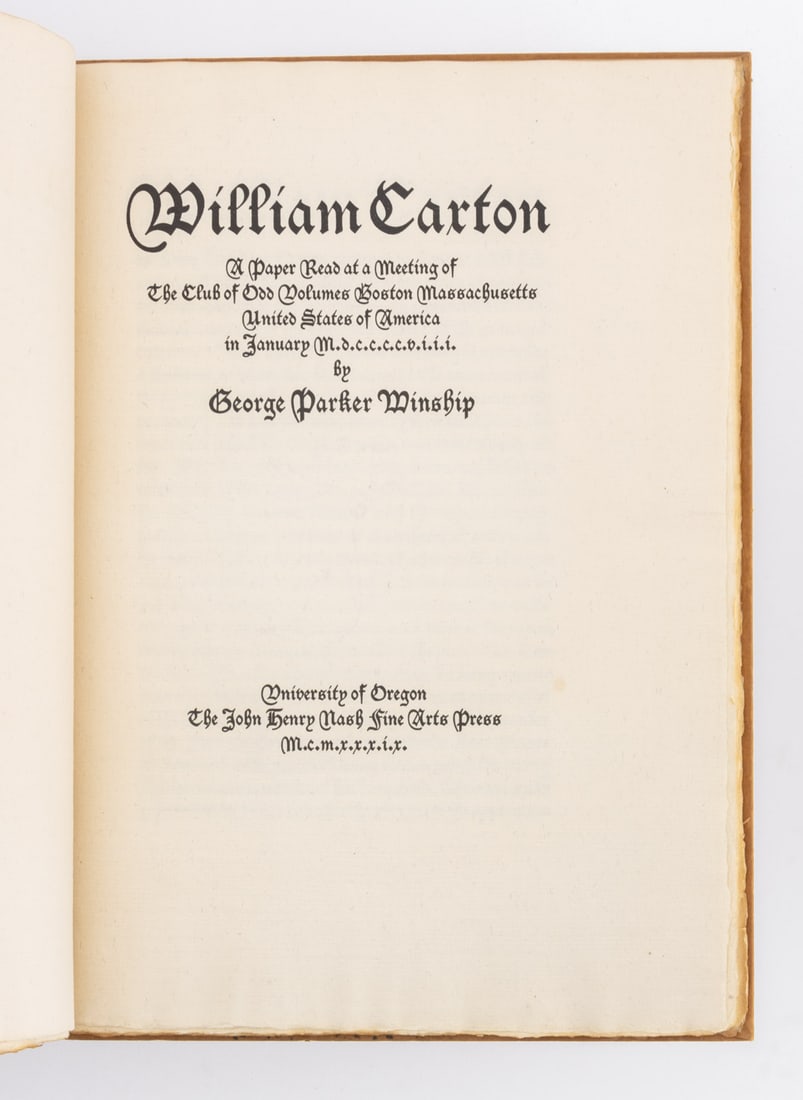 Books and Monographs by George Parker Winship, 18 - 10
