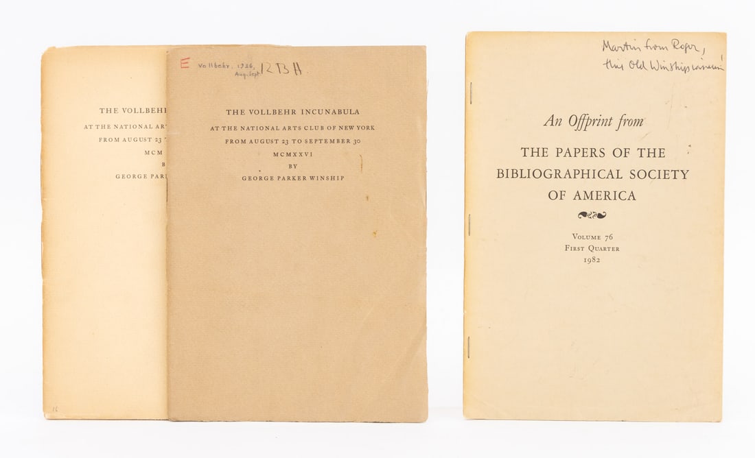 Books and Monographs by George Parker Winship, 18 - 7