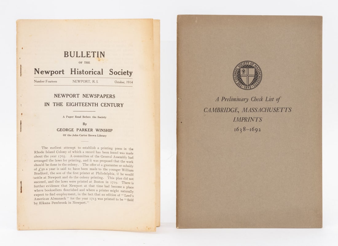 Books and Monographs by George Parker Winship, 18 - 8
