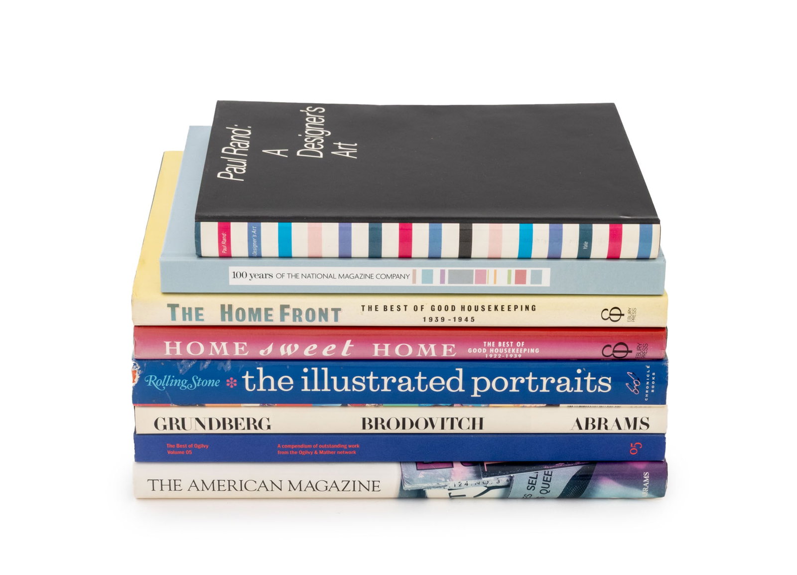 Books on Magazine Art and Graphic Design, 8: Collection of Eight Books on Magazine Art and Graphic Design, comprising: "Home Sweet Home: The Best of Good Housekeeping 1922-1939", "The Home Front: The Best of Good Housekeeping 1939-1945", "The Am