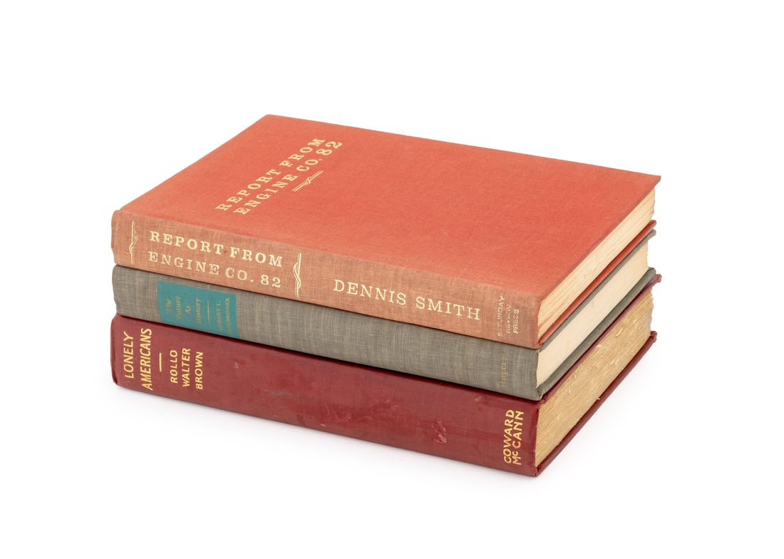 Books on American History, 3: Collection of Three Books on American History, comprising: "Lonely Americans", Brown, Rollo Walter, bookplate "Her Books Rosalie A. Ris", "The Future as History: the Historic Currents of Our Time and 