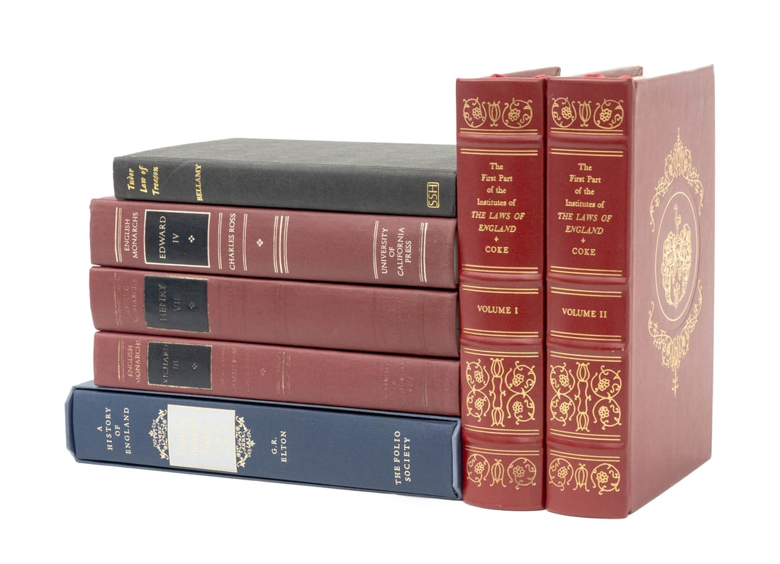 Books on English History and Law, 7: Collection of Seven Books on English History History and Law, comprising: "Henry VII", Chrimes, S. B., "Edward IV", Ross, Charles, "The First Part of the Institutes of the Laws of England", Coke, Sir 