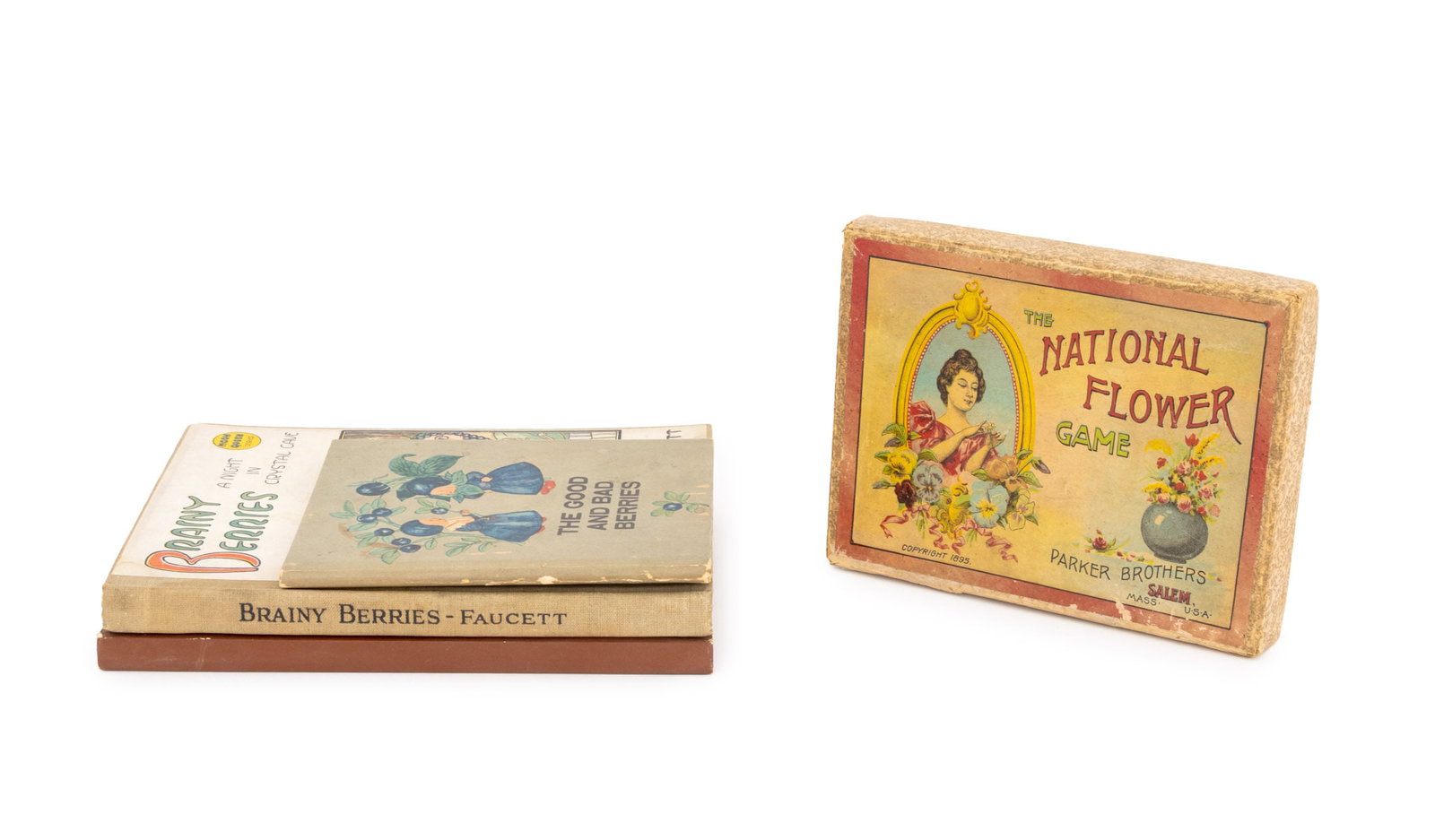 Fruit and Flowers Children's Literature, 4: Collection of Four Fruit and Flowers Children's Literature Books, comprising: "Brainy Berries: A Night in Crystal Cave", Faucett, T. Benjamin, "The Good and Bad Berries", Head, June, illus.: Morpurgo,