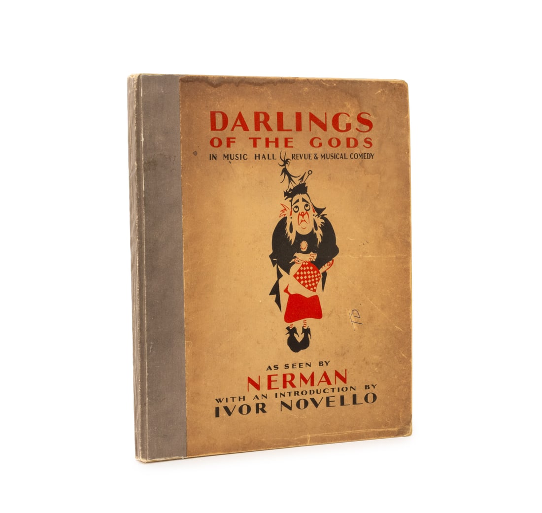 Einar Nerman "Darlings of the Gods", 1929: Nerman, Einar, introduction by Ivor Novello, "Darlings of The Gods in Music Hall Revue and Musical Comedy", London: Alston Rivers, [1929], First Edition. 12.25" L x 10" W x 0.5" D. Provenance: From a 