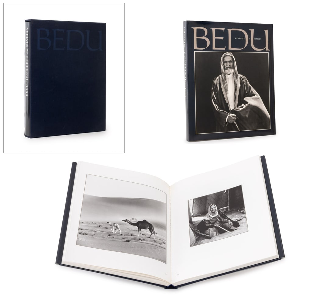 Humberto da Silveira "Bedu", 1994: da Silveira, Humberto, "Bedu", Lausanne: Jean Genoud, 1994. 15" L x 12" W x 1.5" D. Provenance: From a New York City Collection. Keywords: Books, Photography, History, Culture, Middle East, Bedouins,