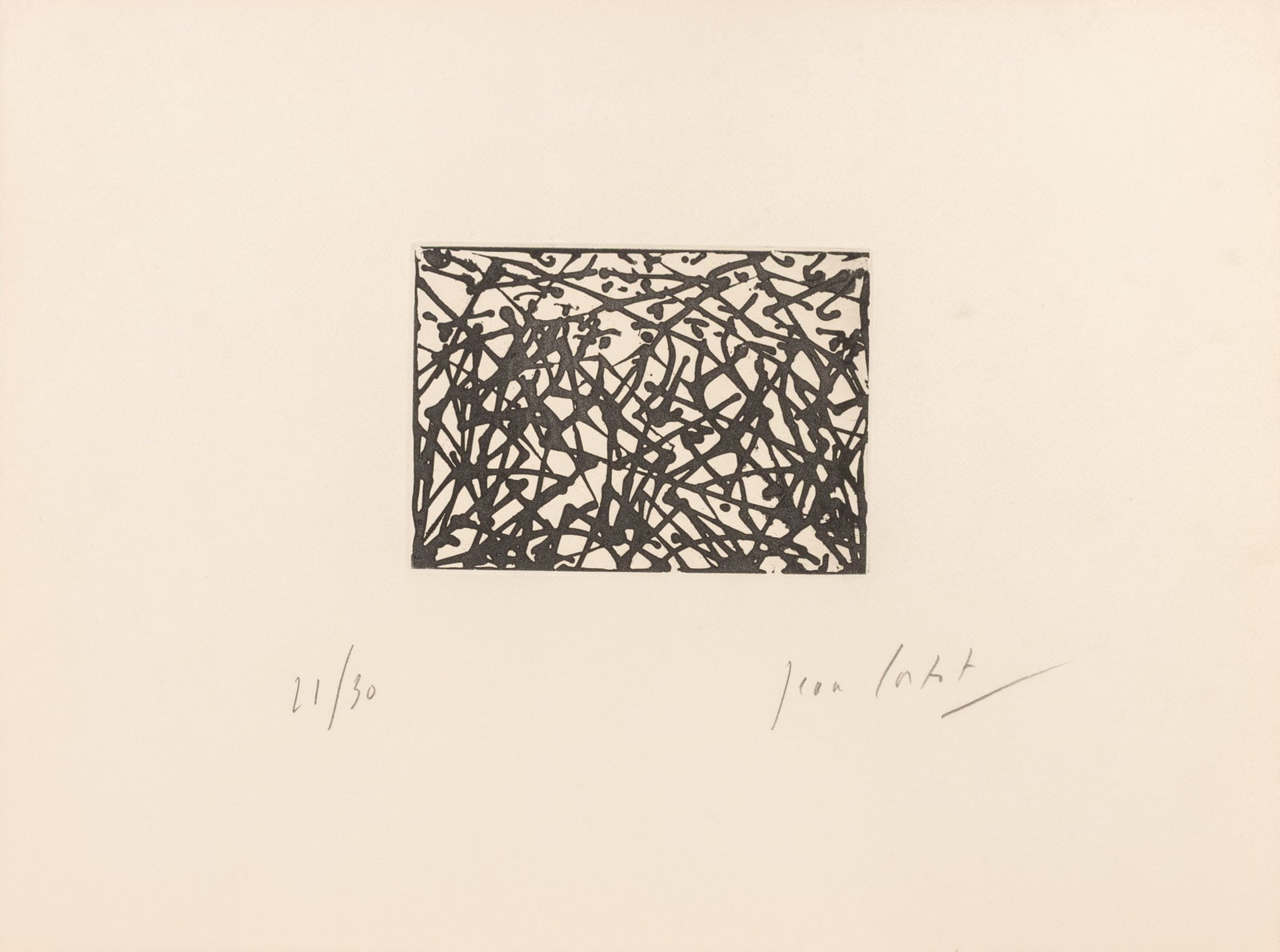 Illegibly Signed Abstract Composition Etching (1 of 8)