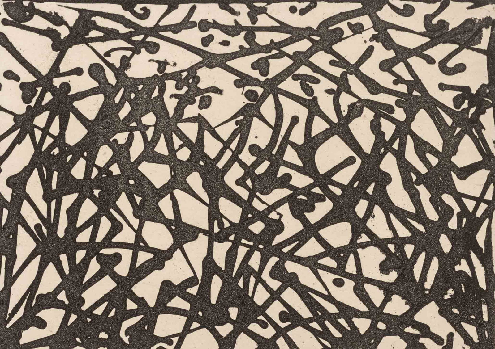 Illegibly Signed Abstract Composition Etching - 2