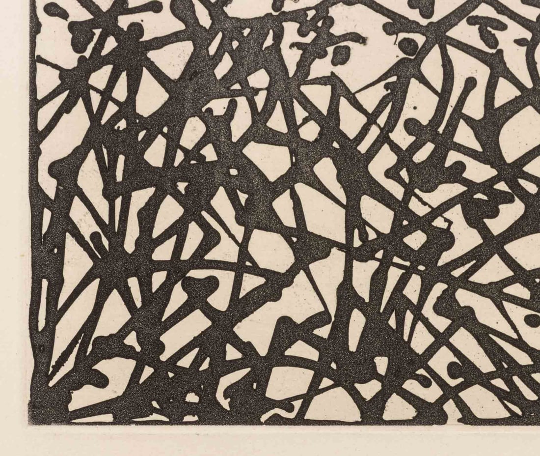 Illegibly Signed Abstract Composition Etching - 3