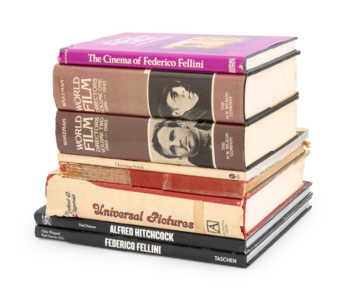Film History Books, 8: Collection of Eight Film History Books, comprising: "Frederico Fellini: Ringmaster of Dreams 1920-1933", Weigand, Chris, "Fellini's Faces", ed.: Strich, Christian, "Universal Pictures: a Panoramic His