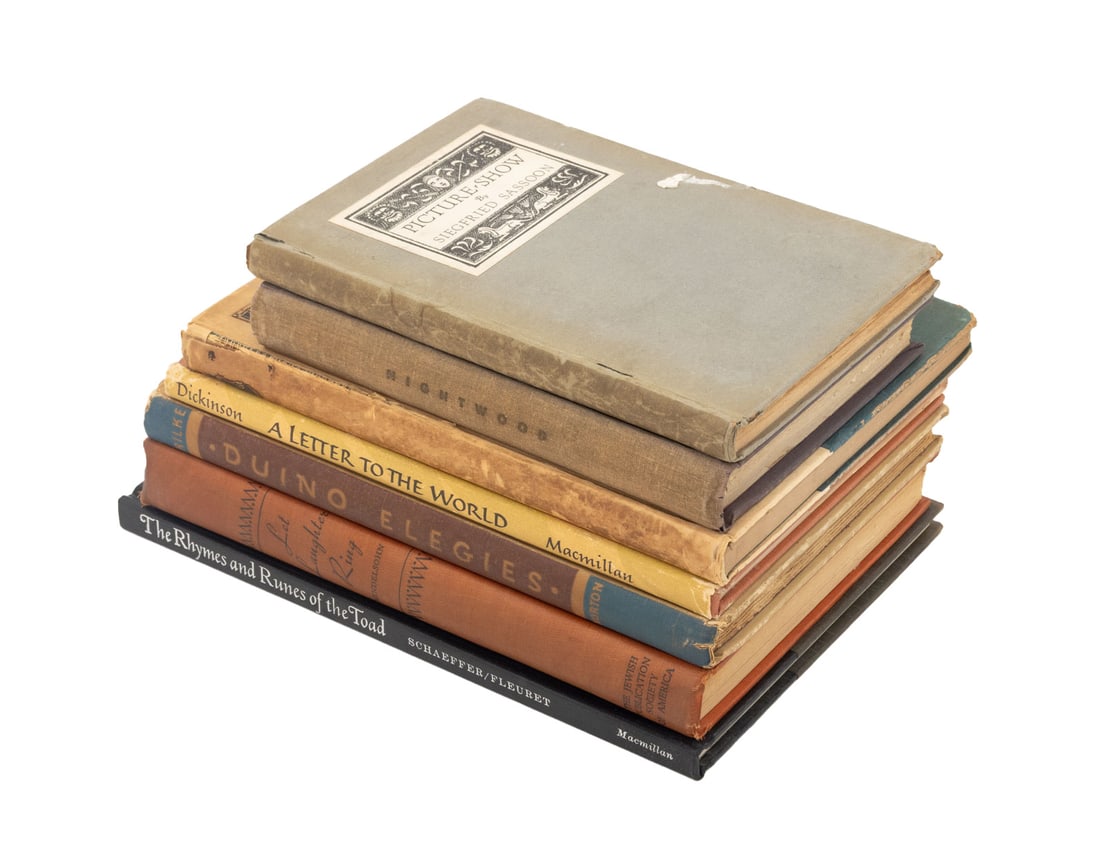 Poetry and Literature, 7: Collection of Seven Poetry and Literature Books, comprising: "The Coming of Gabrielle: A Comedy", Moore, George, "Let Laughter Ring", Mendelsohn, S. Felix, "Nightwood", Barnes, Djuna, introduction by 