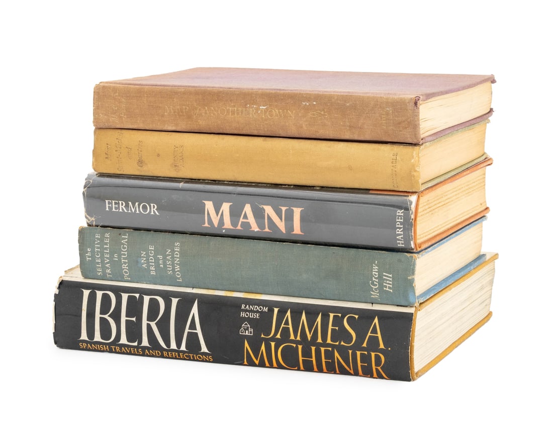 Books on Exploration and Travel, 5: Collection of Five Books on Exploration and Travel, comprising: "Iberia: Spanish Travels and Reflections", Michener, James A., "Mani: Travels in the Southern Peloponnese", Fermer, Patrick Leigh, "The 
