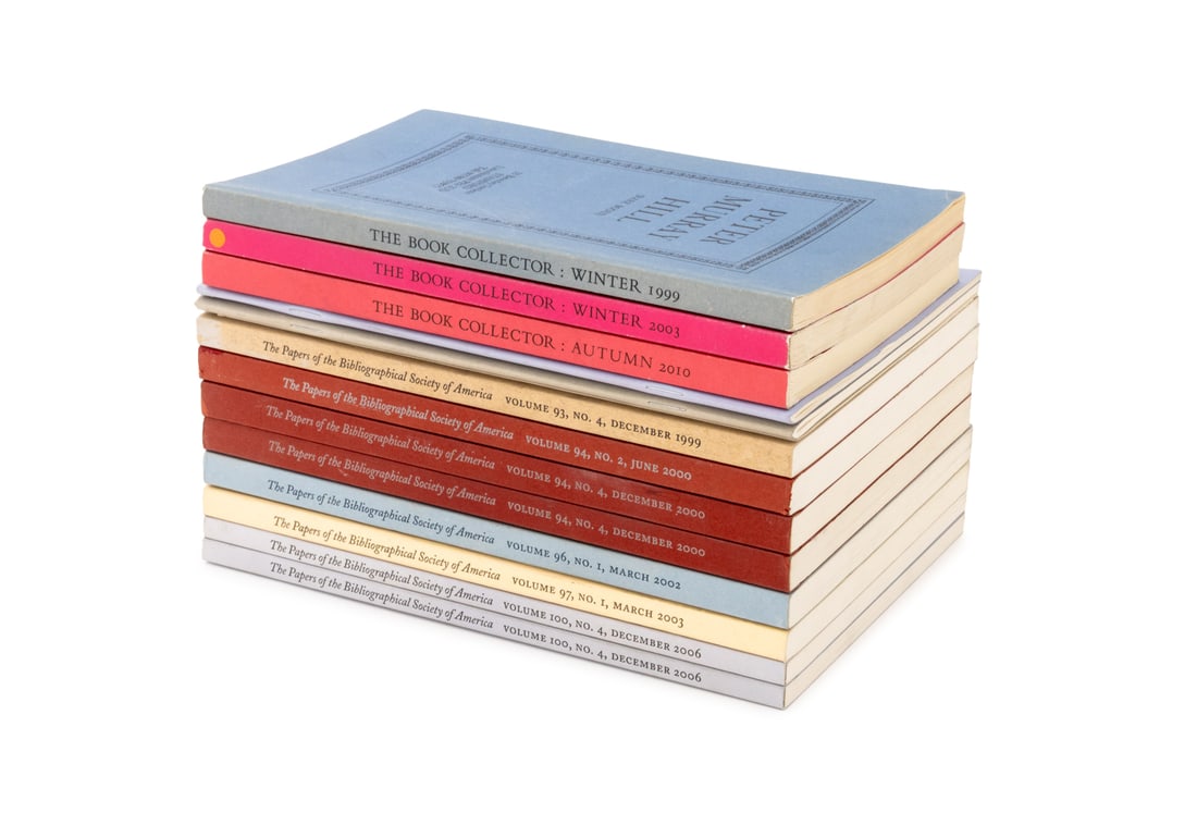 "Papers of Biographical Society of America", 15: Collection of 15 Issues of "The Papers of the Biographical Society of America" comprising: "Volume 93, no. 4", "Volume 94, no. 2", two copies of "Volume 94, no. 4", "Volume 96, no. 1", "Volume 97,