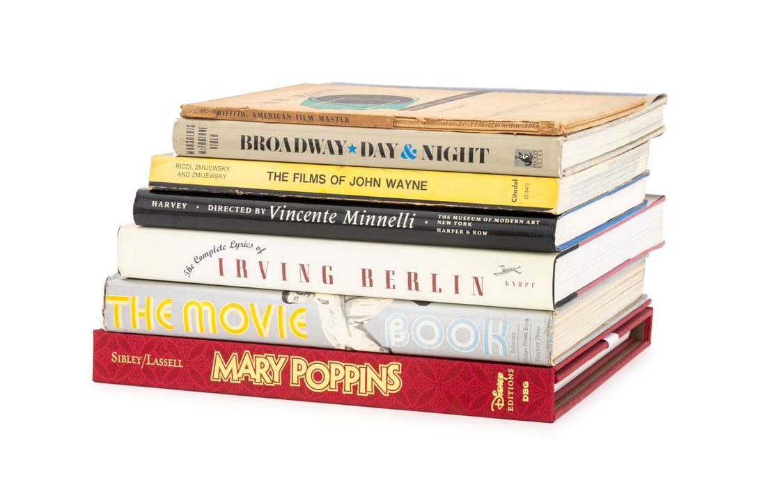 Books on Performing Arts, 7: Collection of Seven Books on Performing Arts, comprising: "D. W. Griffith American Film Master", Barry, Iris, "Directed by Vincent Minnelli", Harvey, Stephen, "The Films of John Wayne", Ricci, Mark,