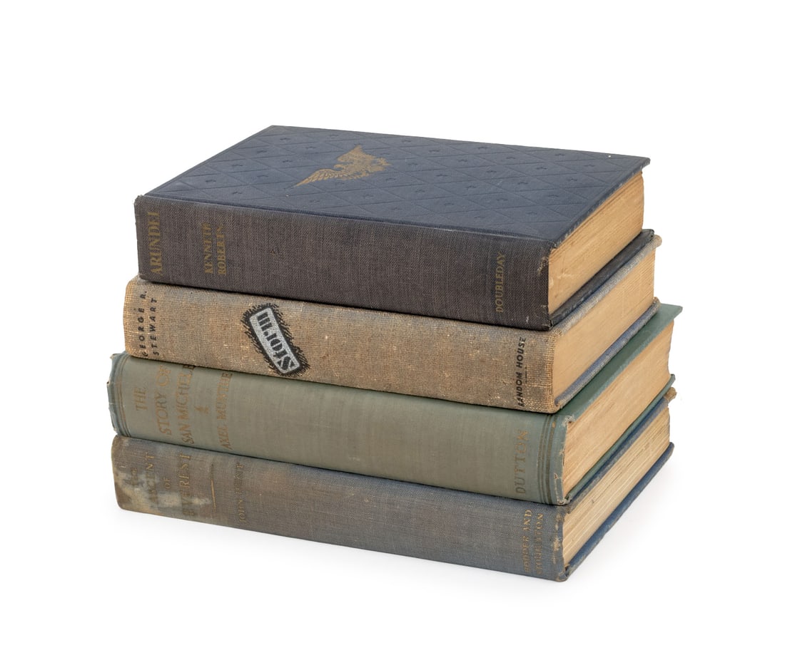 Exploration and Travel Books, 4: Collection of Four Exploration and Travel Books, comprising: "The Ascent of Everest", Hunt, John, "The Story of San Michele", Munthe, Axel, "Arundel: A Chronicle of the Province of Maine and of the Se