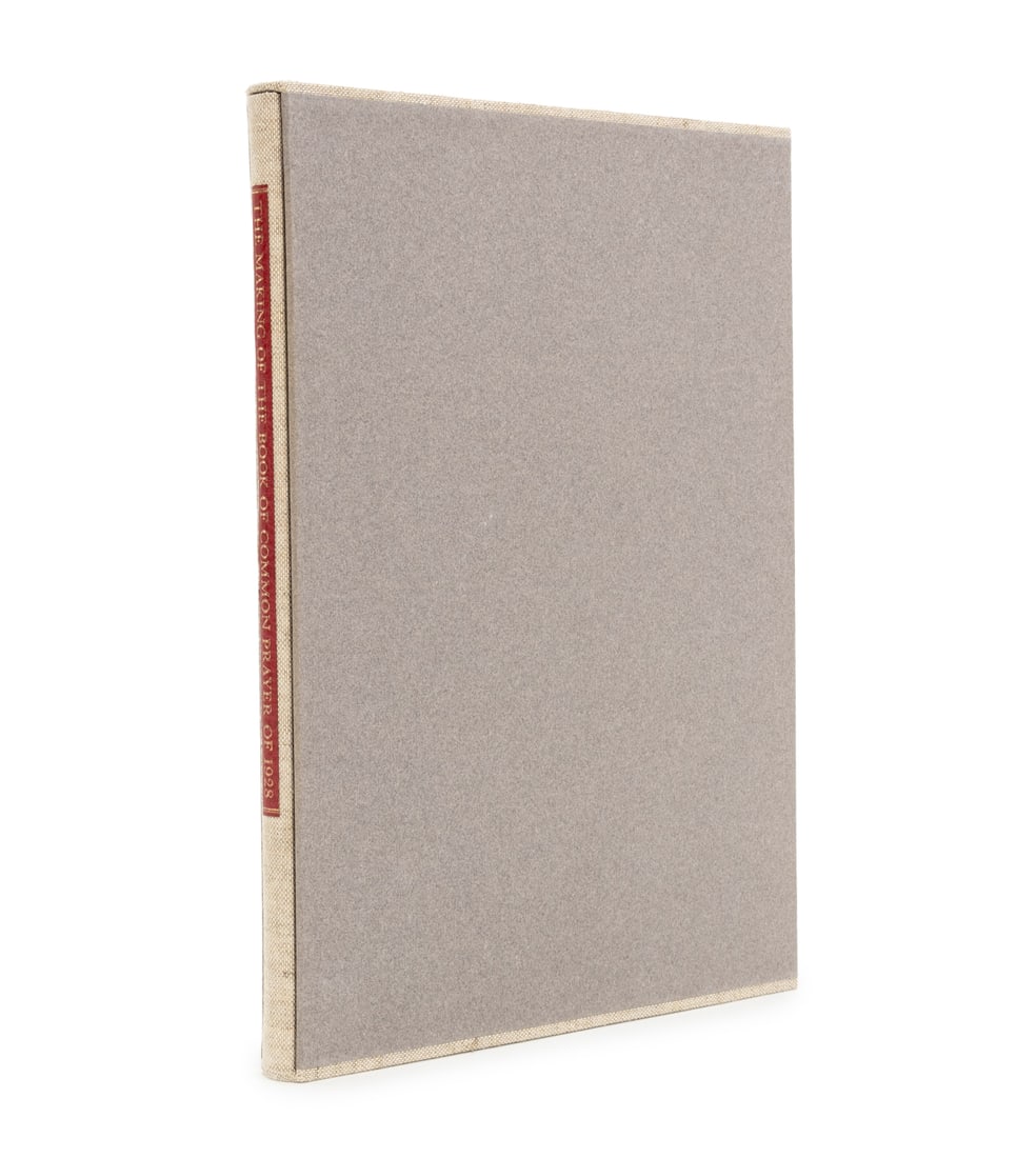 Hutner "The Making of the Book of Common Prayer": Hutner, Martin, "The Making of the Book of Common Prayer of 1928", [New York]: Chiswick Book Shop, 1990, lacking original leaf printed on vellum. 14.5" L x 10.25" W x 1" D. Provenance: From the Estate