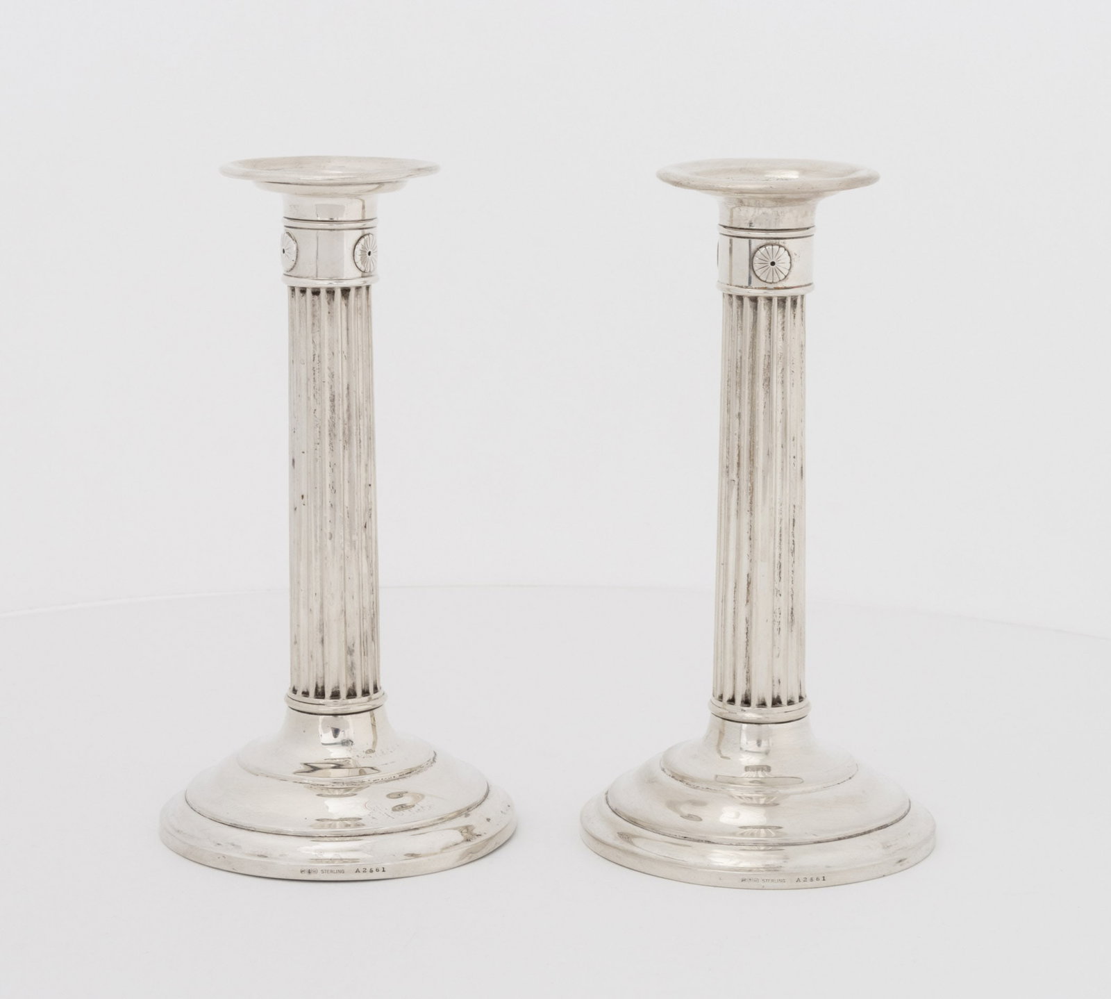 Gorham Sterling Silver Columnar Candlesticks, 4 - 11