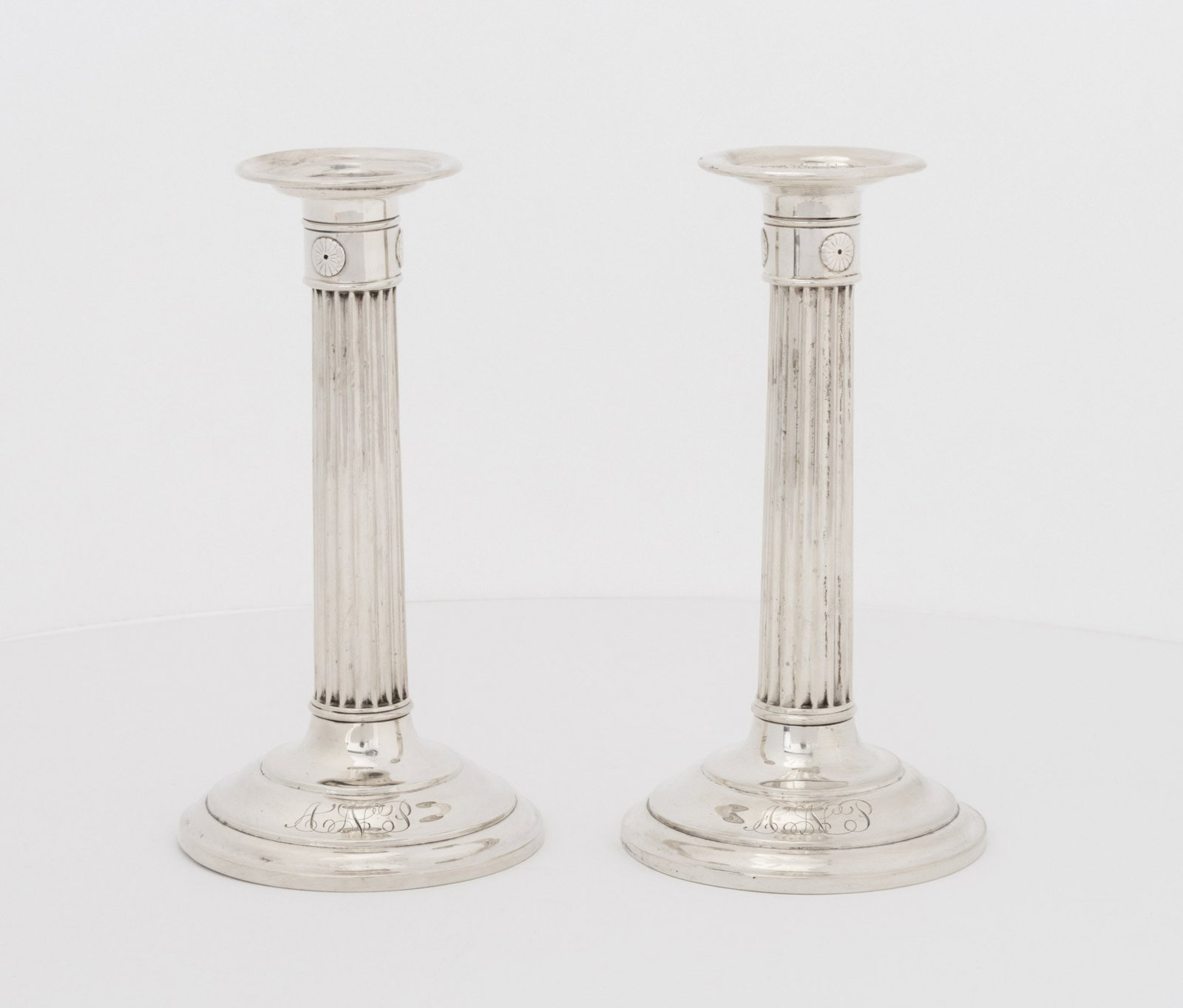 Gorham Sterling Silver Columnar Candlesticks, 4 - 8