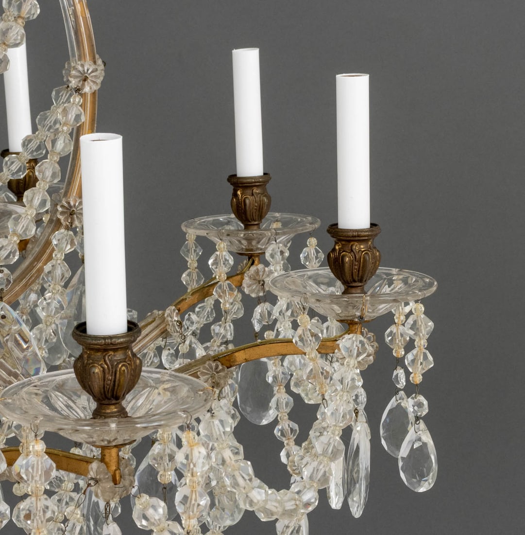Maria Theresa Style Brass and Crystal Chandelier - 6