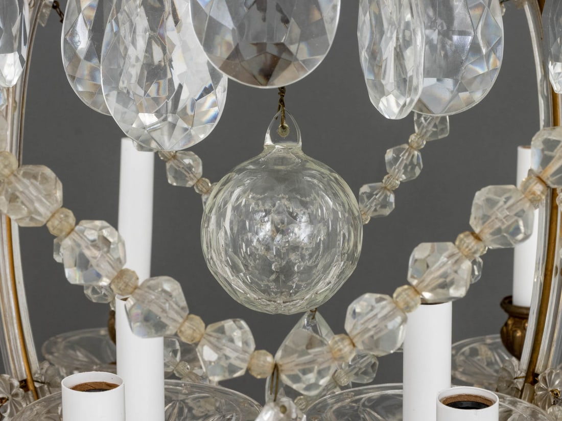 Maria Theresa Style Brass and Crystal Chandelier - 9