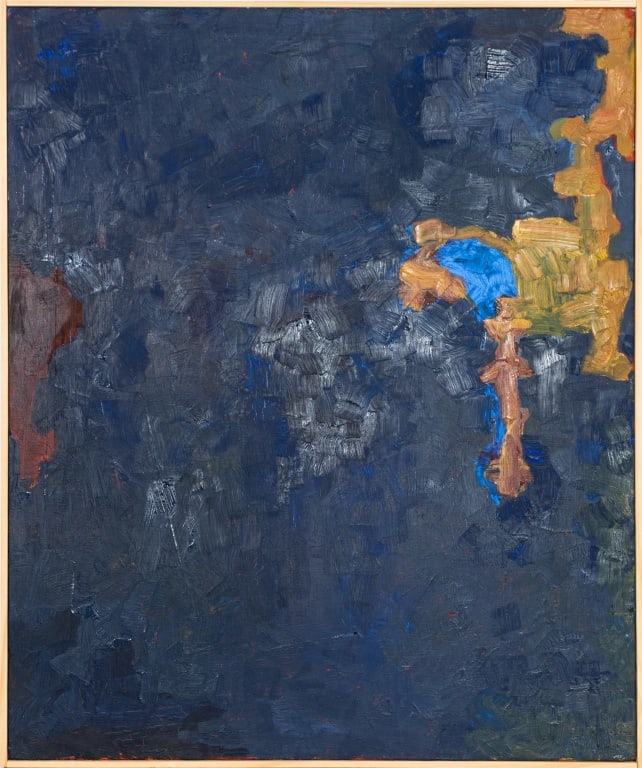 Robert O'Meara Blue Abstraction Oil on Canvas (1 of 6)