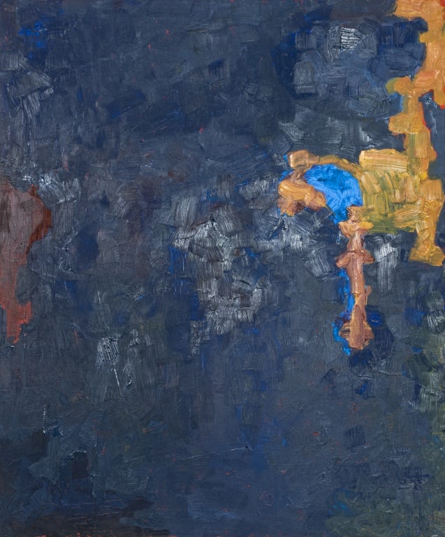 Robert O'Meara Blue Abstraction Oil on Canvas - 2