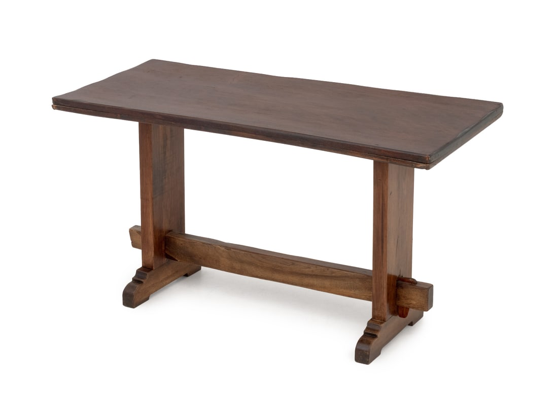 Baroque Style Walnut Trestle Table, 19th C. (1 of 8)