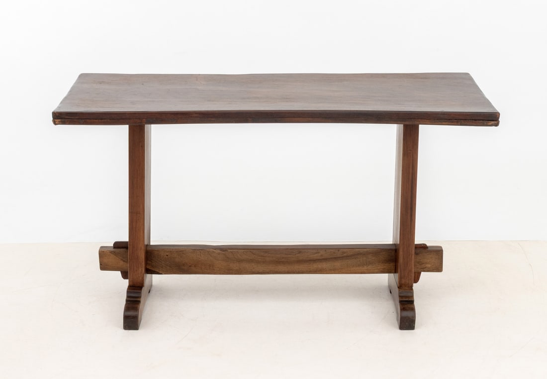 Baroque Style Walnut Trestle Table, 19th C. - 2