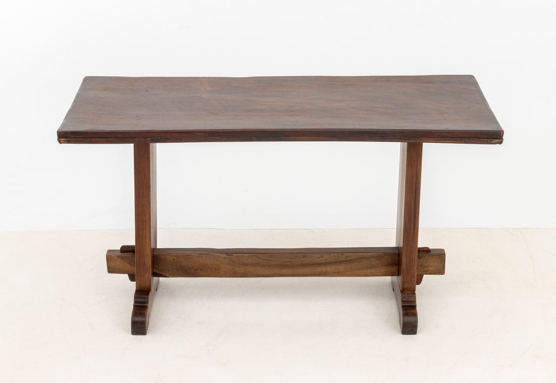 Baroque Style Walnut Trestle Table, 19th C. - 3